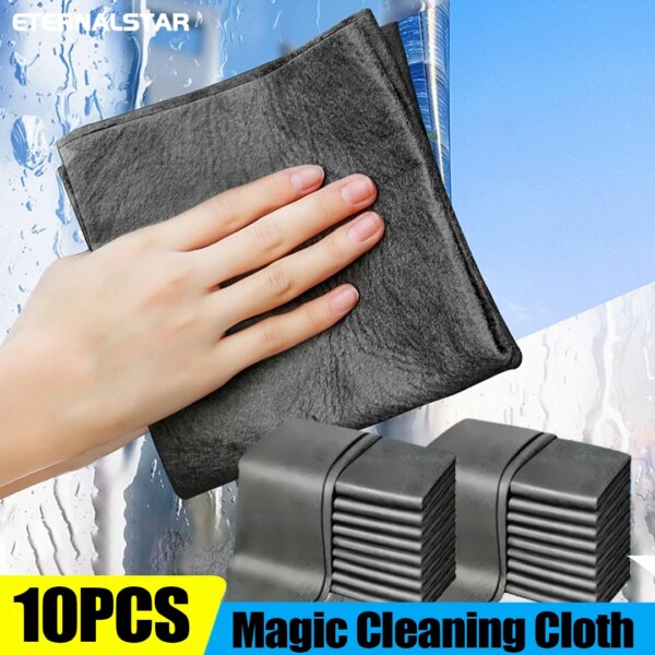 1/10Pcs Magic Cleaning Cloths Reusable Microfiber Washing Rags  Microfiber Glass Clean Towel Washable Lint-free Cleaning Rags