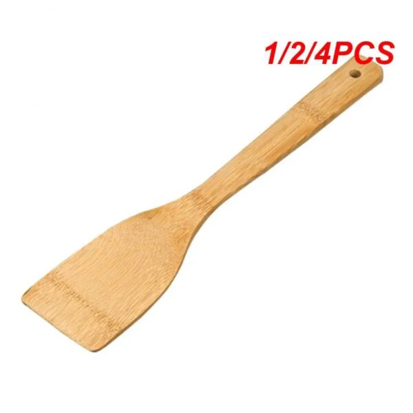 1/2/4PCS Household Wood Non-Stick Pan Spatula Shovel Wooden Shovel Lacquerless Bamboo Shovel Kitchen Tool Kitchen Cooking