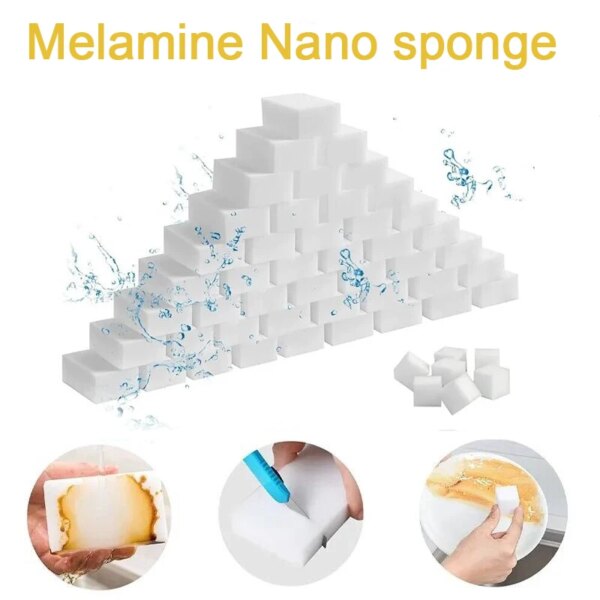 1/20/30/50/100 PCS Melamine Sponge Cleaner Kitchen Cleaning Tool Melamine Sponge Dish Washing Sponge Brush Tools