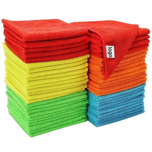 1/5pcs Microfiber Cleaning Cloth, Dishwashing Cloth Multifunctional Cleaning Towel Household Rag Kitchen Bathroom Cleaning Towel