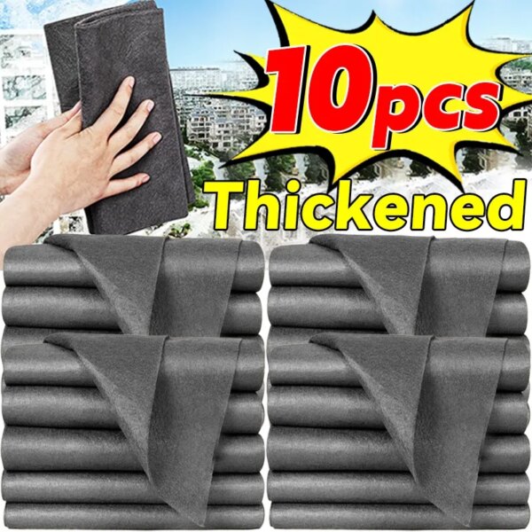 10/1Pcs Thickened Magic Cleaning Cloth Microfiber Reusable Car Window Glass Towels Household Kitchen Dishwashing Rags Clean Tool