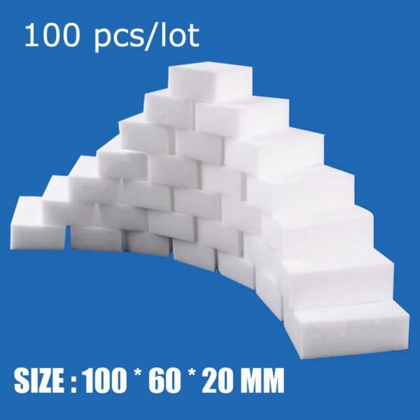 10/20/100Pcs/lot Melamine Sponge Magic Sponge Eraser Melamine Cleaner for Kitchen Office Bathroom Nano Cleaning Sponges 10x6x2cm