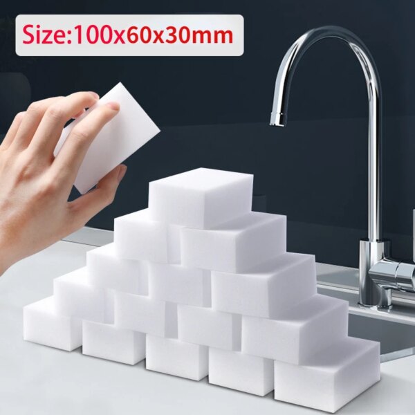 100x60x20mm Melamine Sponge White Magic Sponge Eraser Cleaner Cleaning Sponge for Kitchen Bathroom Office Cleaning Tools