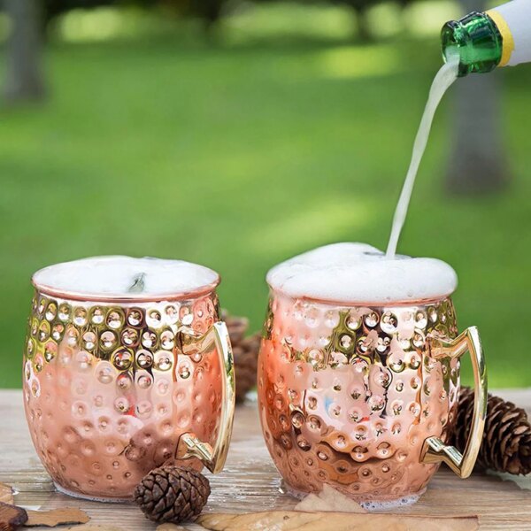 Drinking Cup Set Home Kitchen Drinkware Wine Glasses Copper Stainless Steel Goblet Juice Drink Champagne Party Barware