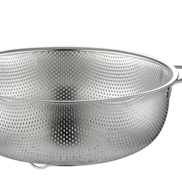 All Purpose Stainless Steel Fine Mesh Strainer Net Baskets with Handles Resting Base Colander Set Kitchen Supplies