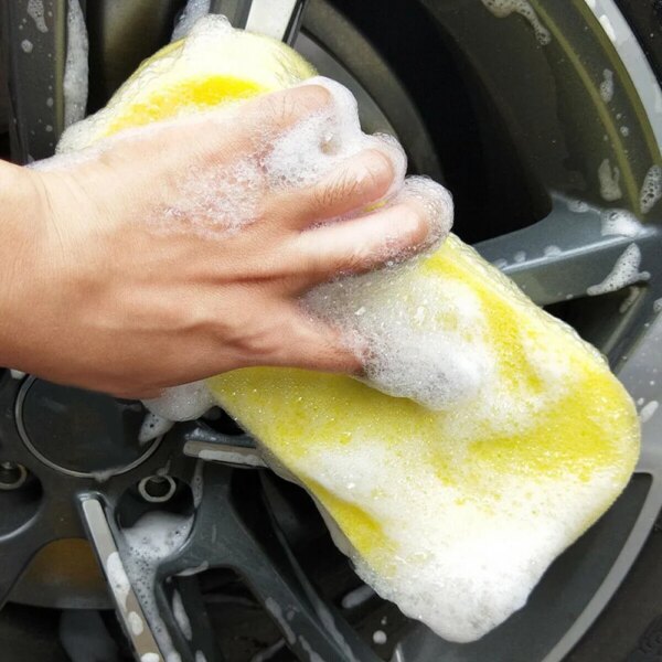 1PCS Auto Cleaning Sponge Brush For Car Wheel Tire Wash Wipe Water Suction Sponge Pad Wax Cleaning Brushes Tools