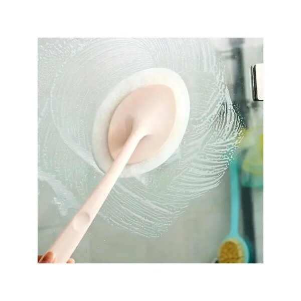 1pc Durable Long Handle Sponge Cleaning Brush For Bathroom Cleaning  For Tile, Bathtub, And Pool Cleaning