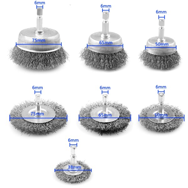 1pc Steel Wire Brush Disc Polishing Wheel Brush for Dremel Rotary Tool Accessories Metal Polishing Tool