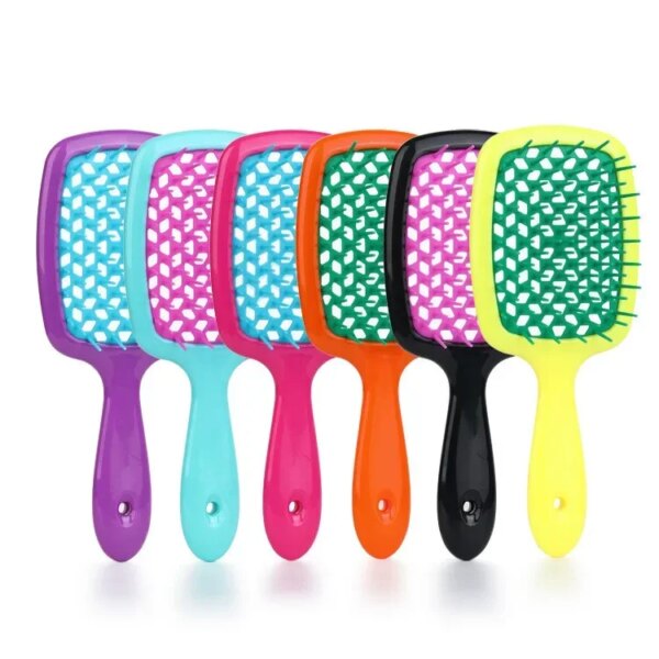 1pc Wide Teeth Air Cushion Combs Women Scalp Massage Comb Hair Brush Hollowing Out Home Salon Combs Hairdressing Tool