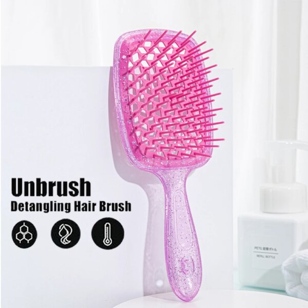 1pcs Tangled Hair Comb Detangling Hair Brush Massage Combs Hollow Out Wet Curly Hair Brushes Home Salon DIY Combs Hairdressing