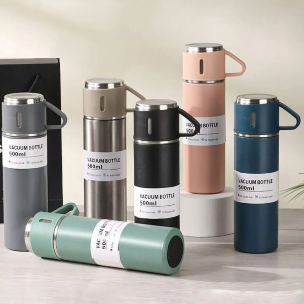 1set-Vacuum bottle set, business stainless steel vacuum insulated bottle, coffee hot and cold drink insulated cup