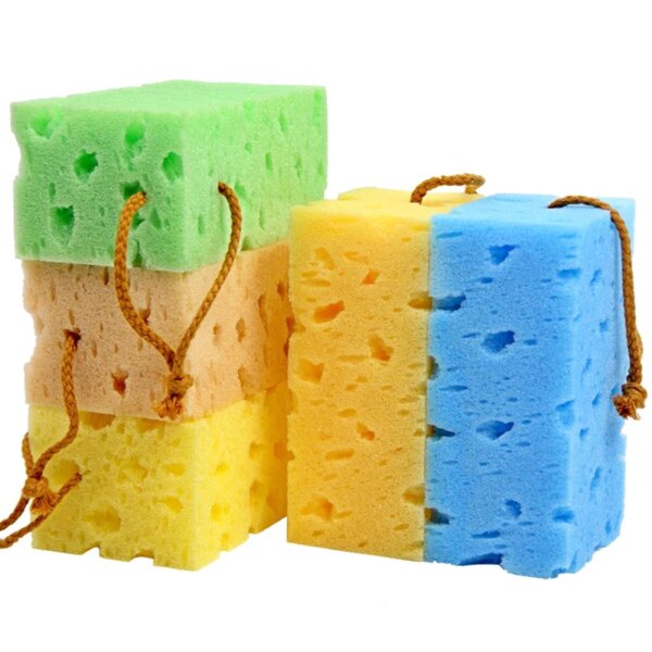 2Pcs High-density Car Washing Sponges Large Honeycomb Sponges Block Car Cleaning Waxing Tools Cleaning Sponge Wipe Auto Supplie