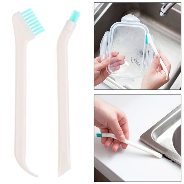 2pcs Cleaning Narrow Brush Long Handle Baby Milk Bottle Gap Cleaning Brushes