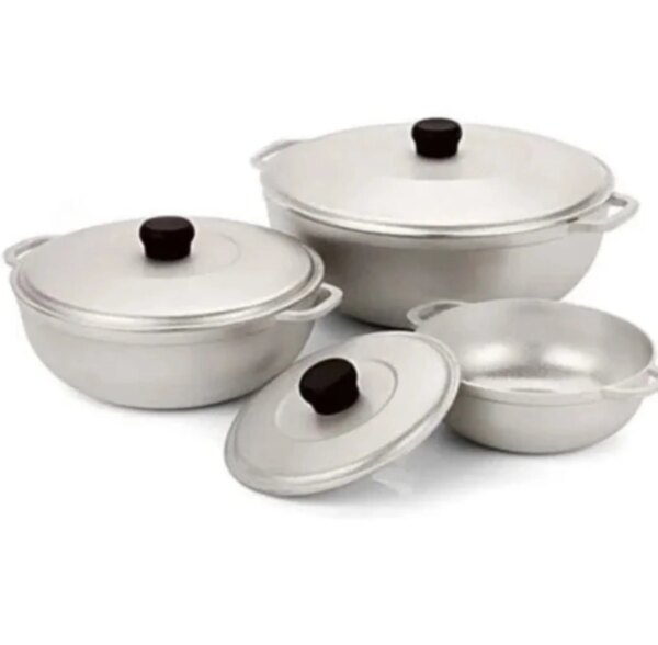 3-Piece Cast Aluminum Cookware and Cooking Pan Set