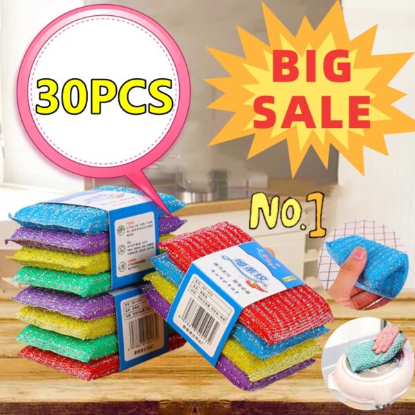 30/20/10/5/1PC Pot Dish Wash Sponges Double Side Dishwashing Sponge Household Kitchen Cleaning Tool Tableware Dish Washing Brush