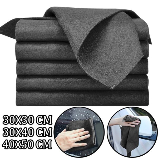 3PCs Car Thickened Magic Cleaning Cloth Car Detailing Waterless Window Glass Car Wash Towel Cloth Auto Motorcycle Cleaning Towel