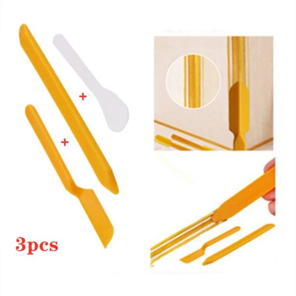 3Pcs Easy Caulking Tool Kit putty knife plastic Tile gap Beauty Joint Agent Caulk Hand Tool Set Floor grout remover Glue Scraper