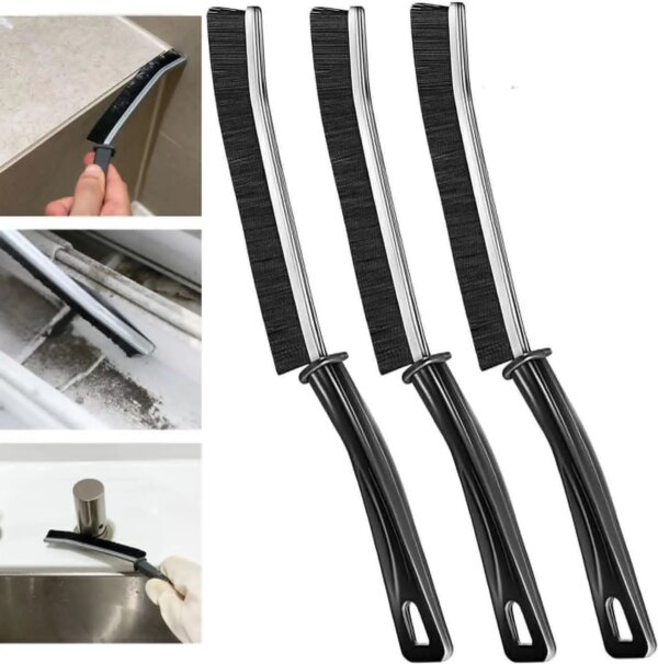 3Pcs Hard-Bristled Crevice Cleaning Brush Gap Cleaning Brush, Dead Corners Brushes, for Bathroom Kitchen Tiles Window Slots