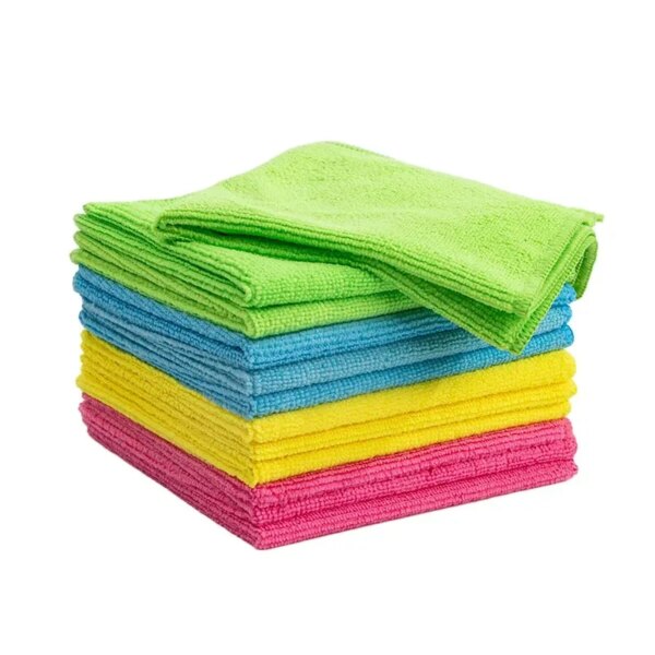 4 Pcs Thickened Cleaning Towels For Microfiber Kitchen Reusable Multipurpose Cleaning Towels 4 Color House Tools Clean Cloths