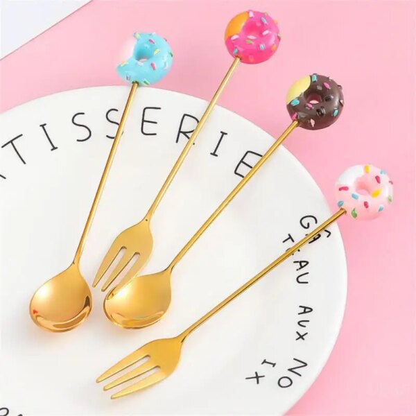 430 Stainless Cake Spoon Functional And Practical Stainless Steel Fashion Stainless Steel Ice Cream Cake Scoop Spoon  Fork Gift