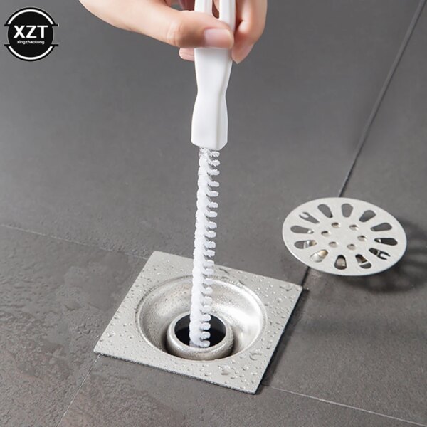 45CM Pipe Dredging Brush Bathroom Hair Sewer Sink Cleaning Brush Drain Cleaner Flexible Cleaner Clog Plug Hole Remover Tool NEW