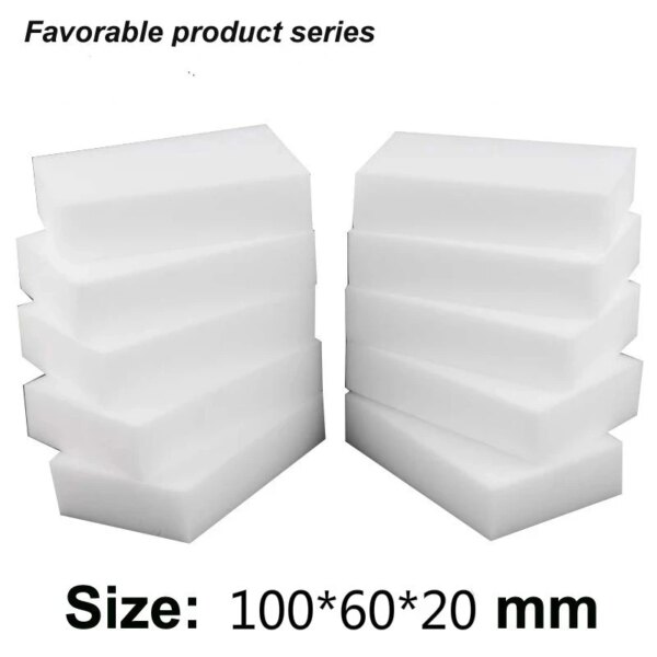 50pcs 10*6*2CM White Kitchen Sponge High Density Dish Washing Melamine Magic Cleaning Dishes Clean Melamine Sponge Eraser Pad