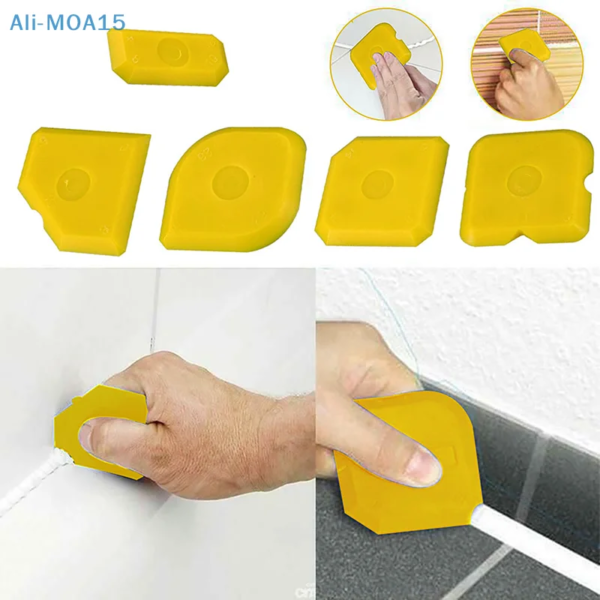 5PCS Scraper Tool Kit Grouting Set Smoothing Trowel Grout Remover Silicone Joint Filler Spatula For Sealant Cleaning