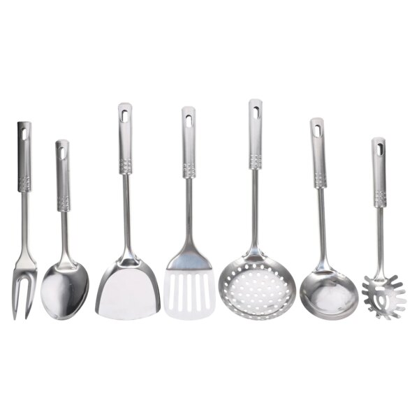 7 Pcs Kitchen Utensils Cookware Gear Hot Pot Soup Ladle Cooking Gadgets Stainless Steel Kitchenware