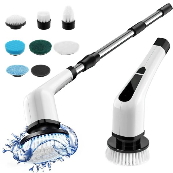 7-in-1 Multifunctional Electric Cleaning Brush USB Charging Bathroom Wash Brush Kitchen Cleaning Tool Household Cleaning Brush