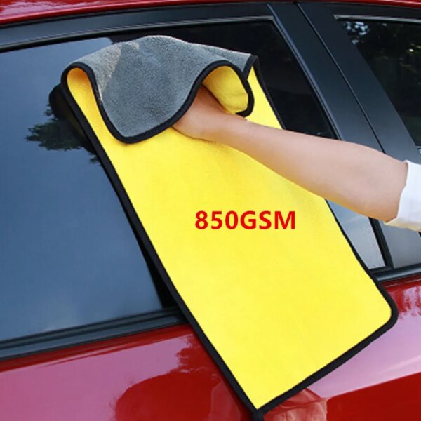 850GSM Thicken Super Quality Car Care Polishing Wash Towels Soft Microfiber Car Washing Drying Towel Car Kitchen Cleaning Cloth