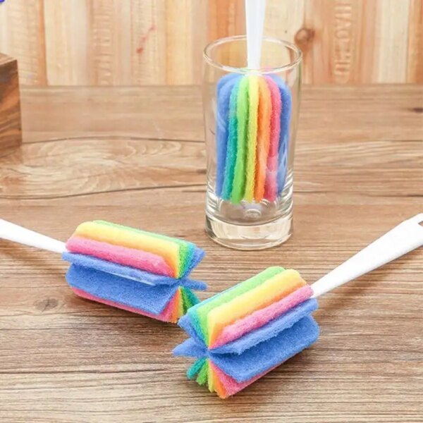 Baby Bottle Brush Sponge Brush Home Cleaning Bottle Sponge Brush Glass Pot Washing Kitchen Cleaning-Tool for Baby Bottle