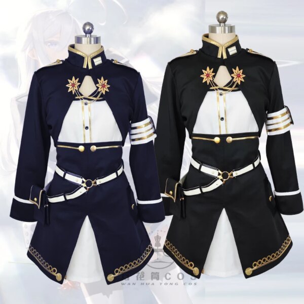 COS-HoHo Anime 86 Eighty Six Vladilena Milize Game Suit Military Uniform Cosplay Costume Halloween Party Role Play Outfit Women