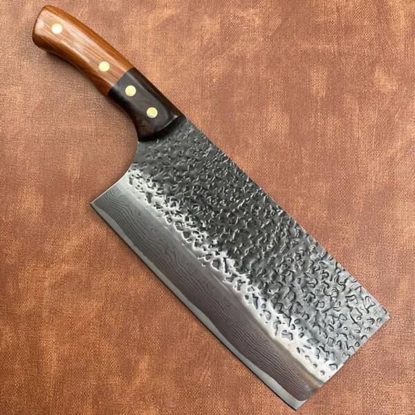 Chinese Chef Knife Handmade Damascus Steel Blade Slicing Cleaver Longquan Kitchen Knives Wood Handle Professional Cooking Tools