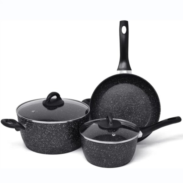 Cookware Sets Non stick kitchen item kitchen ware set Manufacturers Black kitchen supplies