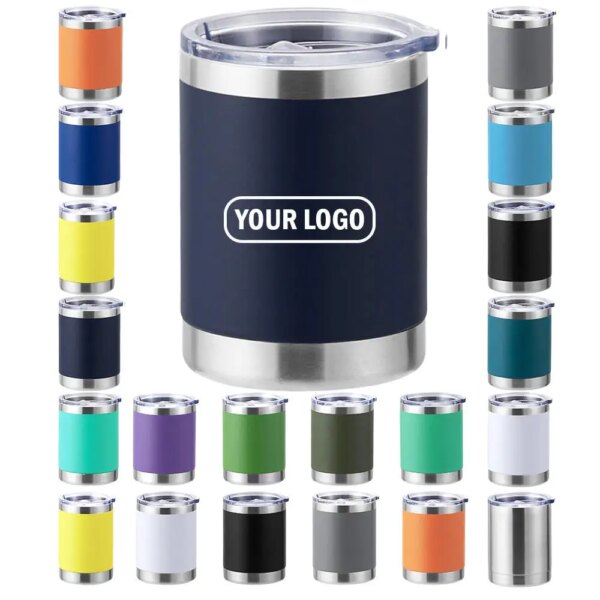 Custom logo 10Oz Tumbler Stainless Steel Double Wall Insulated Printed Tumbler with lids