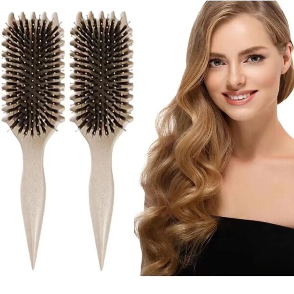 Detangling Hollow Comb Bounce Curl Define Styling Brush Women New Durable Smooth Hair Fluffy Combs Hair Styling Tool