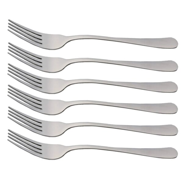 Dinner Fork Set Modern Western Style Dishes Stainless Steel Fruit Fork Western Tableware With Long Handle Spoon Dessert Fork