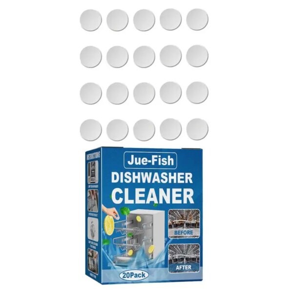 Dishwasher Cleaner And Deodorizer 20 Pack Deep Cleaning Descaler Dishwasher Detergent Powerball In-Wash Dishwasher Cleaner To