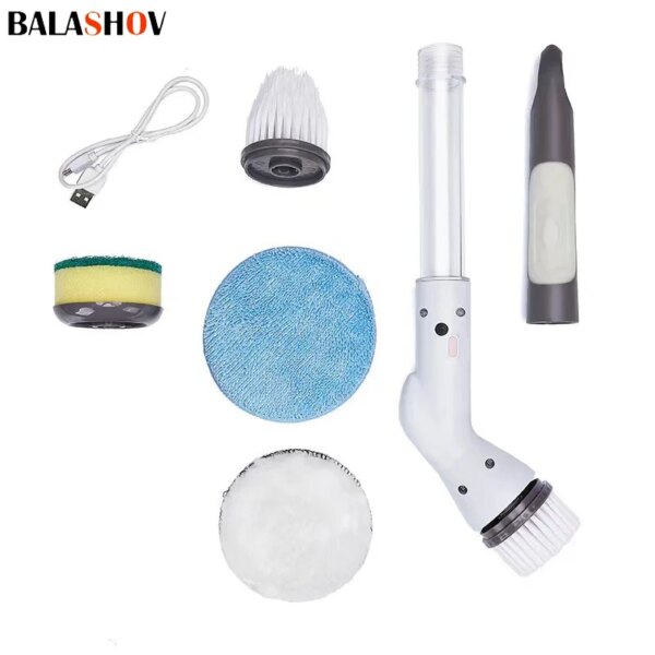 Electric Cleaning Brush 4 in 1 Multifunctional Household Wireless Rotatable Cleaning Brush For Bathroom Kitchen Windows Toilet