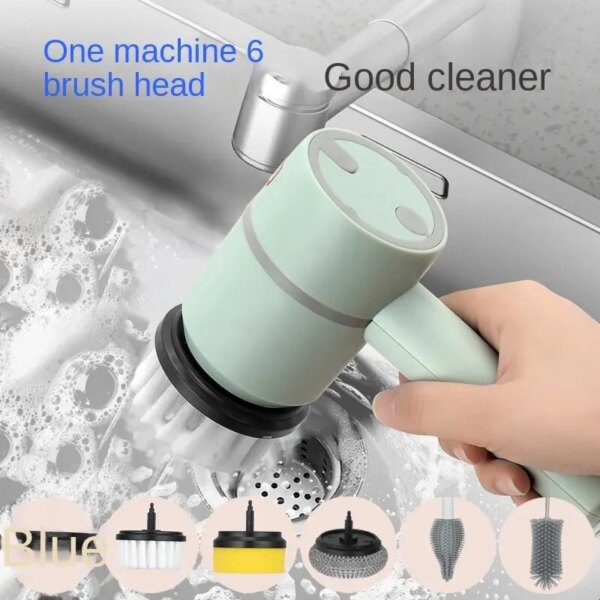 Electric Cleaning Brush Multifunctional USB Rechargeable Electric Rotary Scrubber Cordless Cleaning Gadget for Bathroom Kitchen