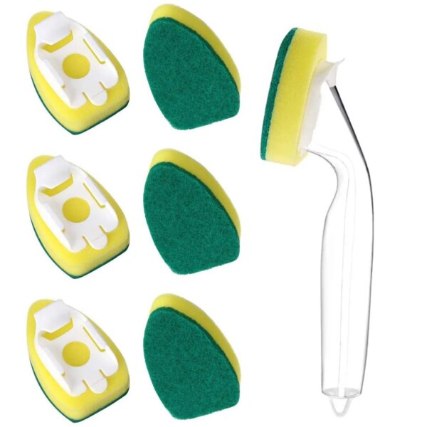 Heavy Duty Dish Wand Sponge Refill Replacement Heads For Kitchen Sink Cleaning Dish Wash Sponge Multifunctional Brush