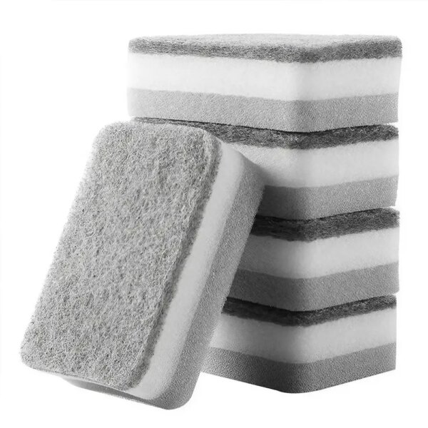 JJYY Powerful Magic Sponge Double-sided Cleaning Brush Dishcloth Dishcloth Dishcloth Bathroom Kitchen Utensils Dishwashing Tools