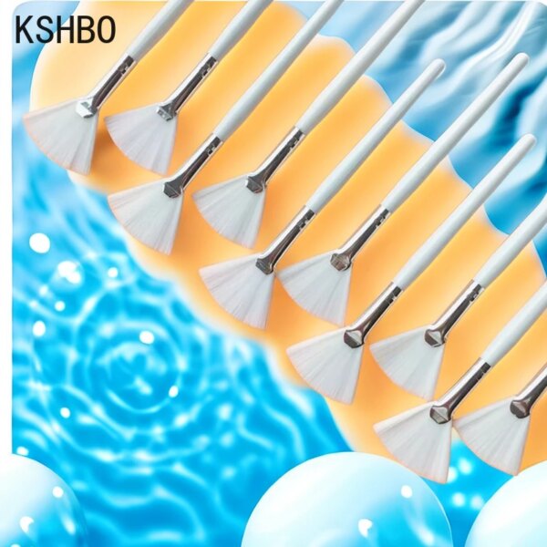 KSHBO 3pcs Practical Facial Brushes Fan Makeup Brushes Soft Portable Mask Brushes Cosmetic Tools for Women Ladies Girls Tools