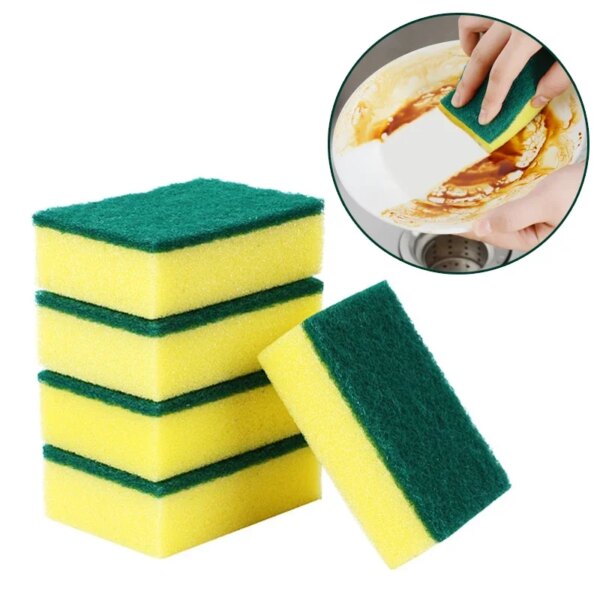 Kitchen Dishwashing Sponge Double Side Cleaning Sponge Dish Cleaning Brush Sponges Reusable Wash Pan Pot Sponges