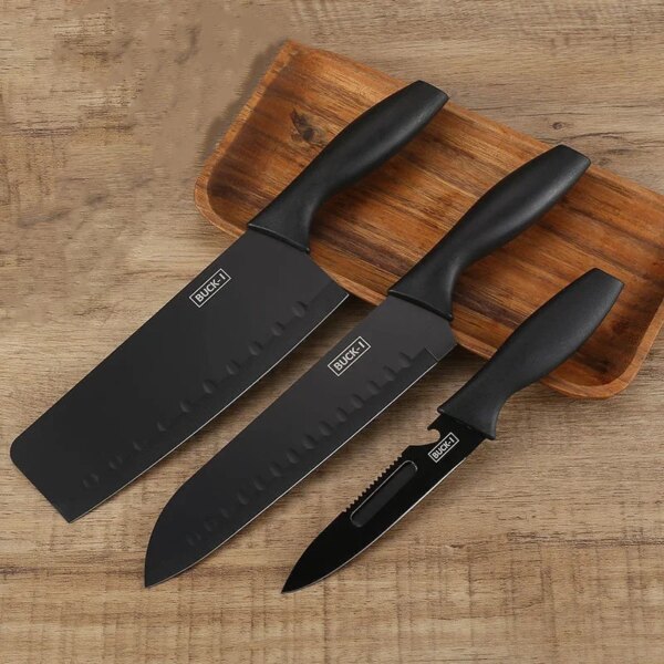 Kitchen Knife Set, 3 PCS Stainless Steel Kitchen Knives Ergonomic Handle for Cooking Knives Set