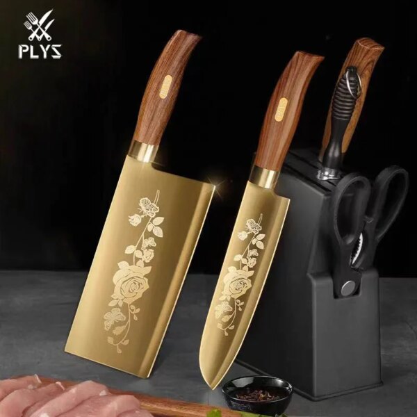 Kitchen Knife Set Combination Chef Specially Used Household Kitchen Knife Meat Cutting Knife Slicing Knife Bone Cutting Knife