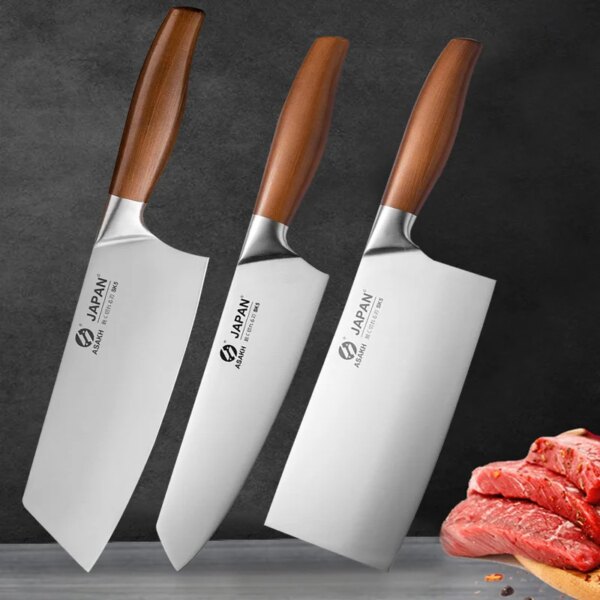 Kitchen Knives Set Stainless Steel Meat Chopping Cleaver Fish Vegetables Slicing Butcher Knife Japanese Chef Knife with Gift Box