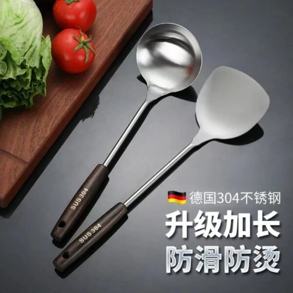 Kitchen Utensils Wok Spatula and Ladle Tool Set Spatula 304Stainless Steel Cooking Equpment Kitchen Accessories Essentials