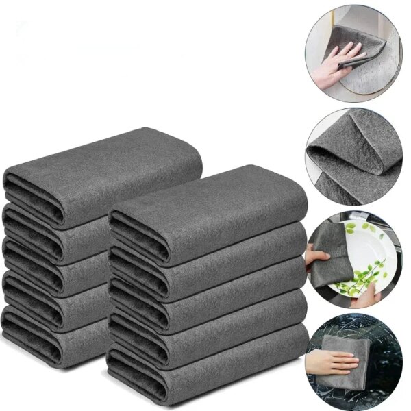 Magic Cloth Thickened Cleaning Cloths No Trace Reusable Microfiber Car Window Glass Wiping Rags Towels Household Clean Rag Tools