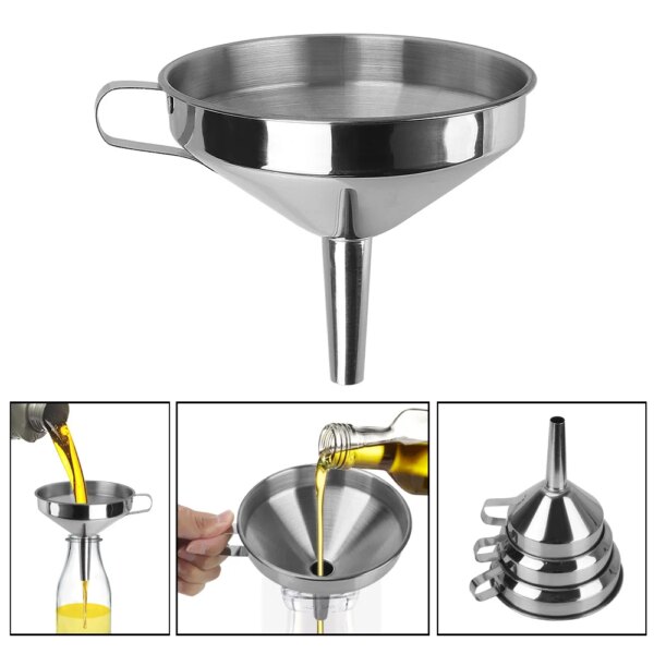 Metal Funnel For Canning Kitchen Tools Kitchen Accessories Wide Mouth Funnels Bar Wine Beer Oil Flask Funnel